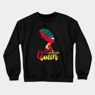 Mozambican Queen Mozambique Flag Afro Roots Crewneck Sweatshirt